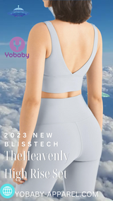 NEW 2023 Yobaby Apparel The Heavenly Yoga High Rise set - BlissTech Ice Blue