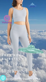 NEW 2023 Yobaby Apparel The Heavenly Yoga High Rise set - BlissTech Ice Blue