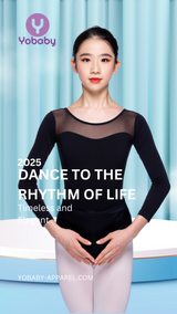 Pre-order Adult long sleeves leotard with mesh in black