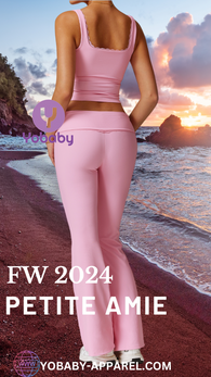 Yobaby Apparel FW 2024 Petite Amie - Babe Pink top and flare pants set