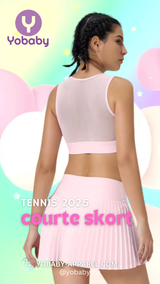 Yobaby Apparel 2025 Tennis - Courte Skort Pink