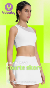 Yobaby Apparel 2025 Tennis - Courte Skort Blanc