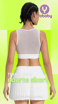 Yobaby Apparel 2025 Tennis - Courte Skort Blanc