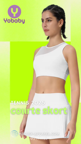 Yobaby Apparel 2025 Tennis - Courte Skort Blanc