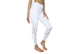 YOBABY APPAREL Double Mesh Bands Yoga Leggings (WHITE) - Yobaby Apparel