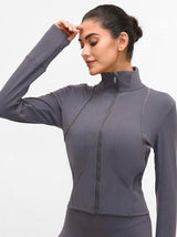 YOBABY APPAREL - Slim fit Zip-up Jacket (Baby Grey)