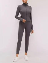 YOBABY APPAREL - Slim fit Zip-up Jacket (Baby Grey)