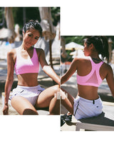 YOBABY APPAREL - Back Mesh Triangle Sports Bra (SOLD OUT) - Yobaby Apparel