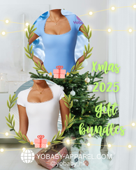 Yobaby Apparel 2025 Christmas Bundles ( blue & white duo set)