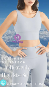 NEW 2023 Yobaby Apparel The Heavenly Yoga High Rise set - BlissTech Ice Blue