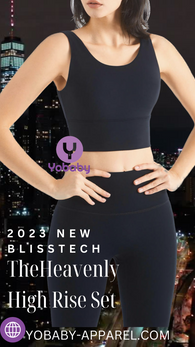 NEW 2023 Yobaby Apparel The Heavenly Yoga High Rise set - BlissTech Noir