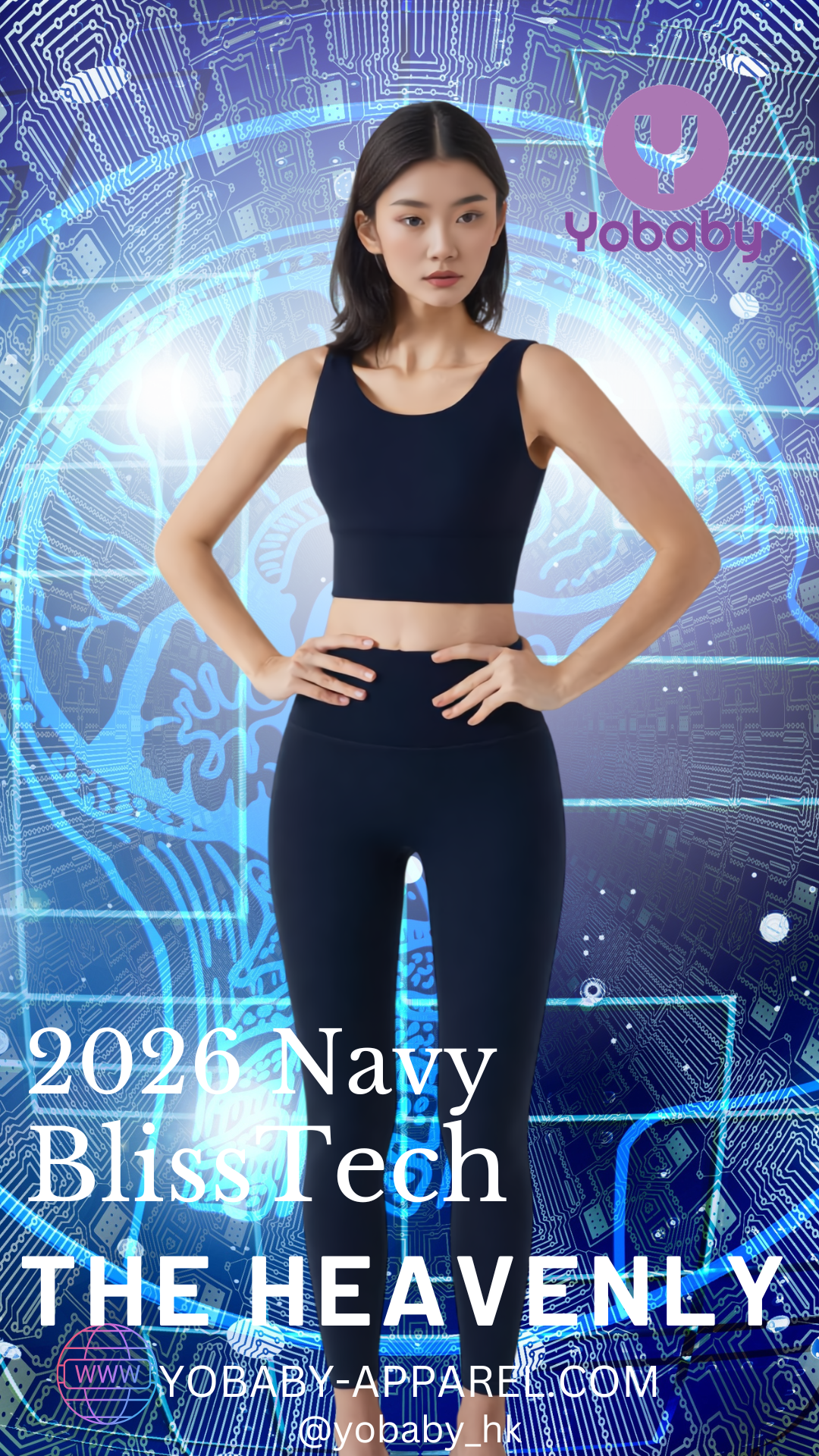NEW 2026 Yobaby Apparel The Heavenly Yoga High Rise set - Navy