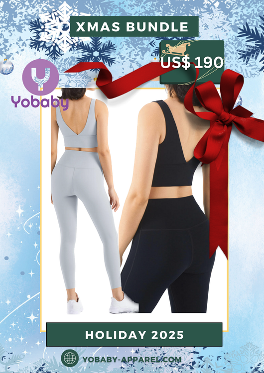 Yobaby Apparel 2025 Christmas Bundles ( Lake blue and Noir duo set)