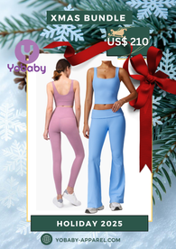 Yobaby Apparel 2025 Christmas Bundles ( Pink and Sky blue duo set)