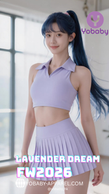 Yobaby Apparel FW 2026 Tennis Skirt - Lavender Dream