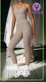 Yobaby Apparel SS 2025 Miss Lana - BlissCool High Rise Leggings and Crop set in Cream