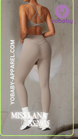 Yobaby Apparel SS 2025 Miss Lana - BlissCool High Rise Leggings and Bralette set in Cream