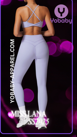 Yobaby Apparel SS 2025 Miss Lana - BlissCool High Rise leggings and bralette set in Lilac