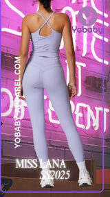 Yobaby Apparel SS 2025 Miss Lana - BlissCool High Rise leggings and crop set in Lilac