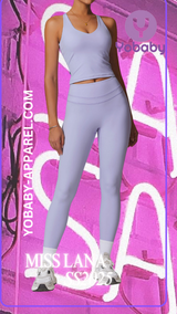 Yobaby Apparel SS 2025 Miss Lana - BlissCool High Rise leggings and crop set in Lilac