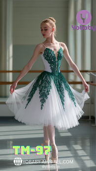 Pre-order Adult ballet tutu skirt emerald- TM-97