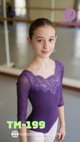 Pre-order Preteen ballet leotard violet TM-199