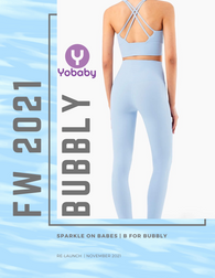 YOBABY APPAREL - Bubbly Dream High Rise Set Powder Blue NEW