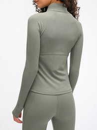 YOBABY APPAREL - Slim fit Zip-up Jacket ( Artichoke)