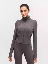 YOBABY APPAREL - Slim fit Zip-up Jacket (Baby Grey)