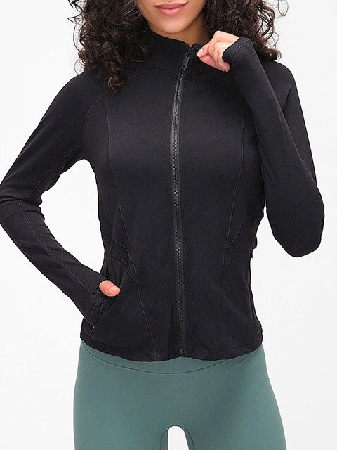 YOBABY APPAREL - Slim fit Zip-up Jacket ( Black)