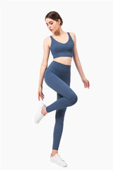Yobaby Apparel The Heavenly Yoga High Rise set - Blueberry