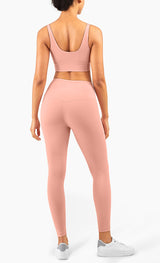 Yobaby Apparel The Heavenly Yoga High Rise set - Peachy Pink