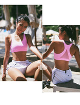 YOBABY APPAREL - Back Mesh Triangle Sports Bra (SOLD OUT) - Yobaby Apparel 