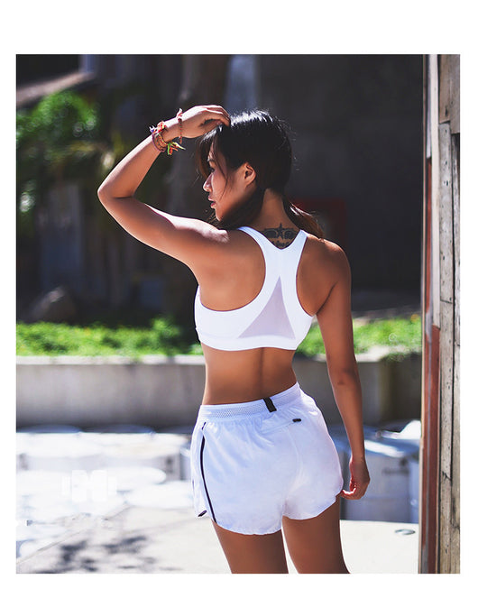 YOBABY APPAREL - White Mesh Triangle Sports Bra (SOLD OUT